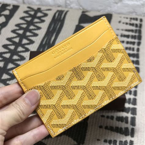 goyard card case mustard yellow|Card holders .